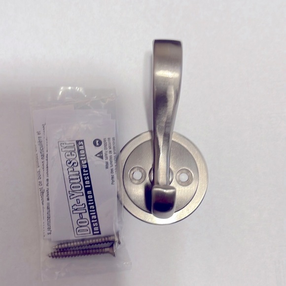 Franklin Brass Coat And Hat Hook With Round Base In Satin Nickel, 5 for Pack - Picture 4 of 7